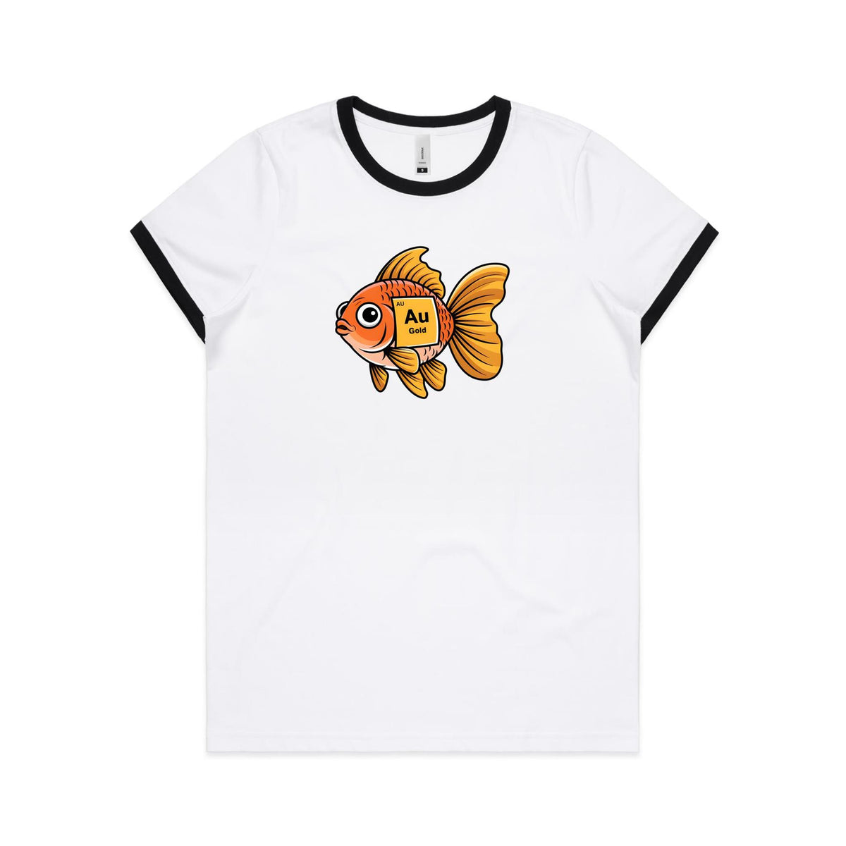 Gold Fish Periodic Table AS Colour Women's Ringer Tee