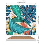 Leaves - Ceramic Coasters (Square) Ceramic Coasters Printed Offshore
