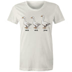 Duck Duck Goose - Womens T-shirt Natural Womens T-shirt animal Games Printed In Australia