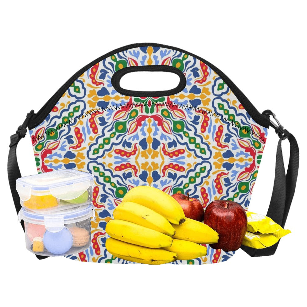 Bright Burst Neoprene Lunch Bag/Large (Model 1669) Neoprene Lunch Bag Printed Offshore