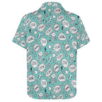 Comic Book Speech Bubbles Women's Short-Sleeve Button Up Shirt comic Printed Offshore
