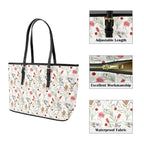 Australian Plants And Animals PU Leather Tote Bag Large
