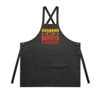 Husband, Dad, Barista, Legend AS Colour Carrie Apron Coal One Size Apron Coffee Dad Printed In Australia