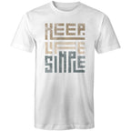 Keep Life Simple - Mens T-Shirt White Mens T-shirt Printed In Australia