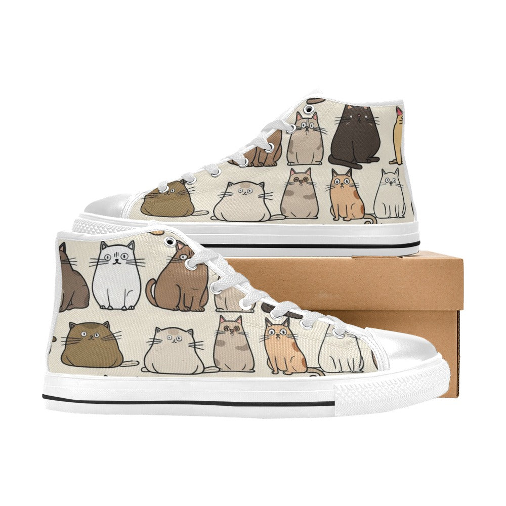 Lots Of Cats - Men's High Top Canvas Shoes