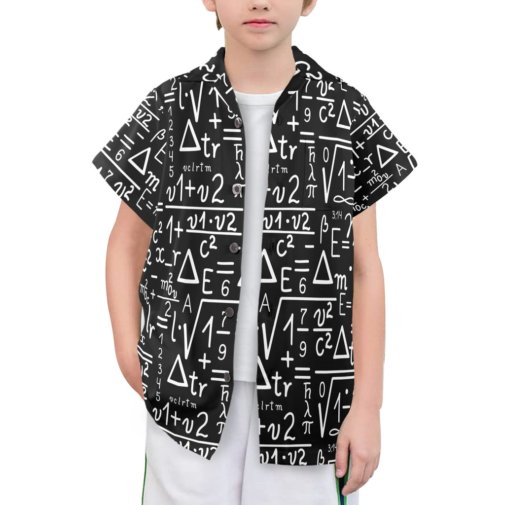 Mathematics Senior Kids Hawaiian Shirt Senior Kids Hawaiian Shirt 8-15 Maths Printed Offshore