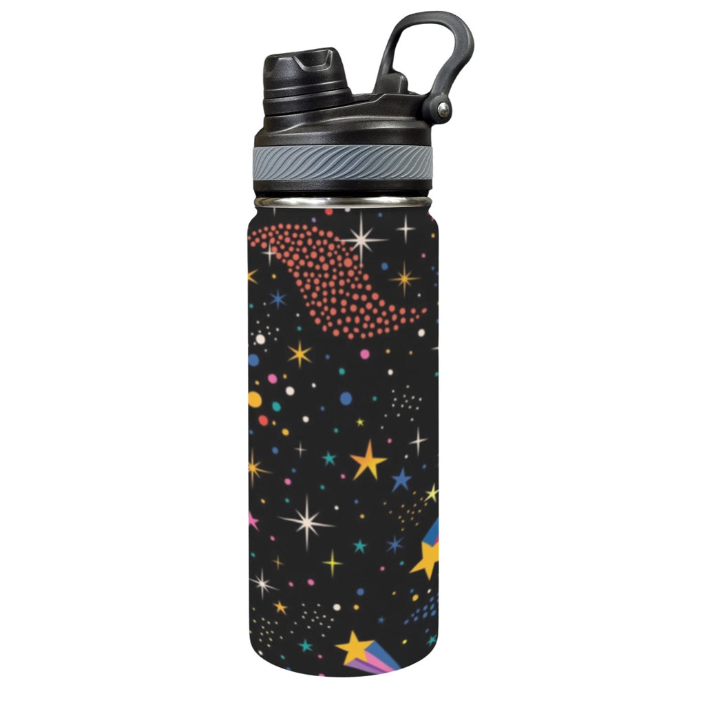 Colourful Space - Insulated Water Bottle with Dual-Use Lid (18oz) One Size Insulated Water Bottle with Dual-Use Lid (18oz) Printed Offshore Space