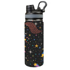 Colourful Space - Insulated Water Bottle with Dual-Use Lid (18oz) One Size Insulated Water Bottle with Dual-Use Lid (18oz) Printed Offshore Space