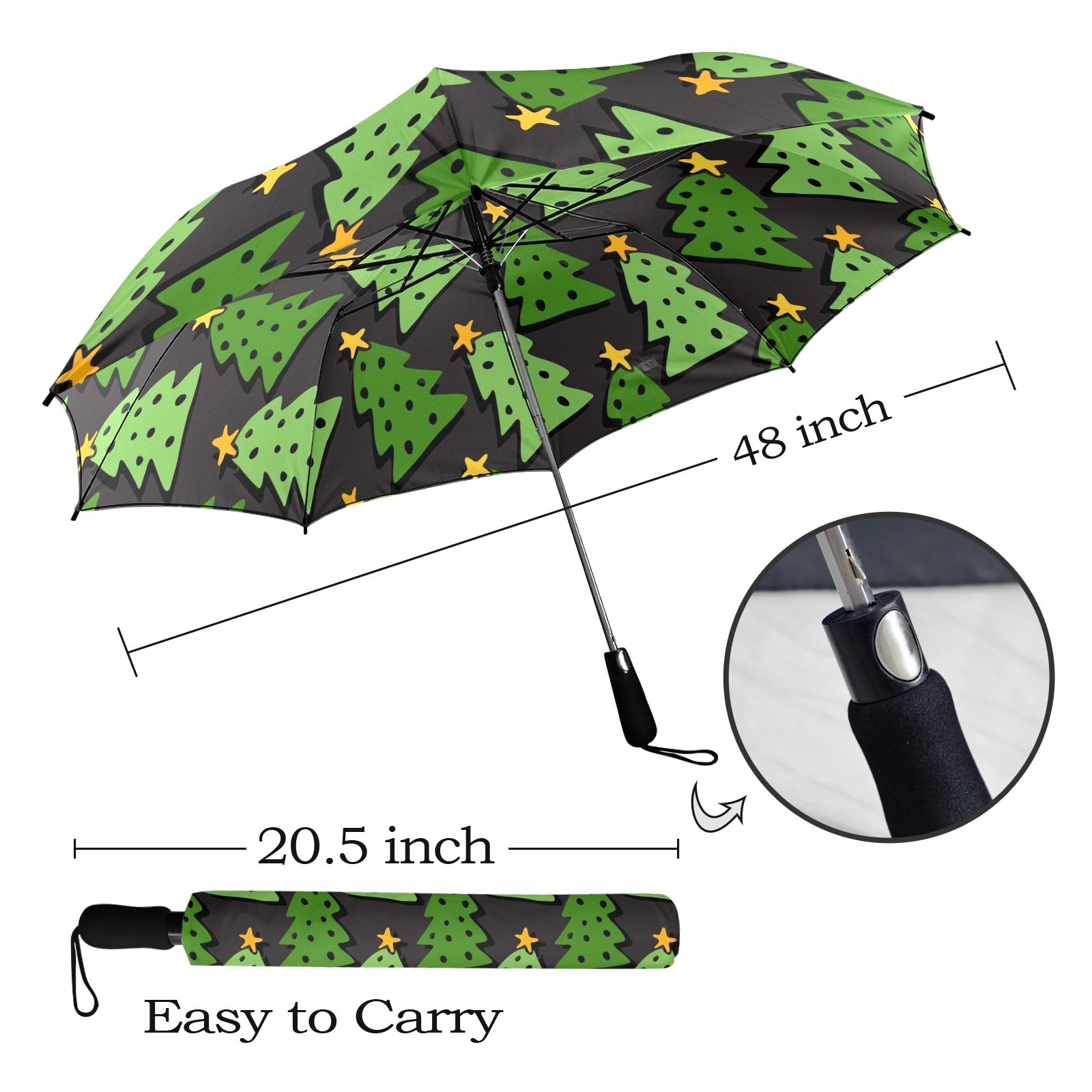 Christmas Trees - Semi-Automatic Foldable Umbrella (Model U12) Semi-Automatic Foldable Umbrella (U12)