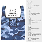Blue Camouflage - Collapsible Shopping Bag