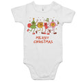 Crazy Christmas Characters - Baby Bodysuit White Baby Christmas Bodysuit Christmas Printed In Australia