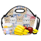 Dog Crowd - Neoprene Lunch Bag Neoprene Lunch Bag Printed Offshore