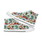 Surfing Safari Men's High Top Canvas Shoes Men's Classic High Top Canvas Shoes Printed Offshore Surf
