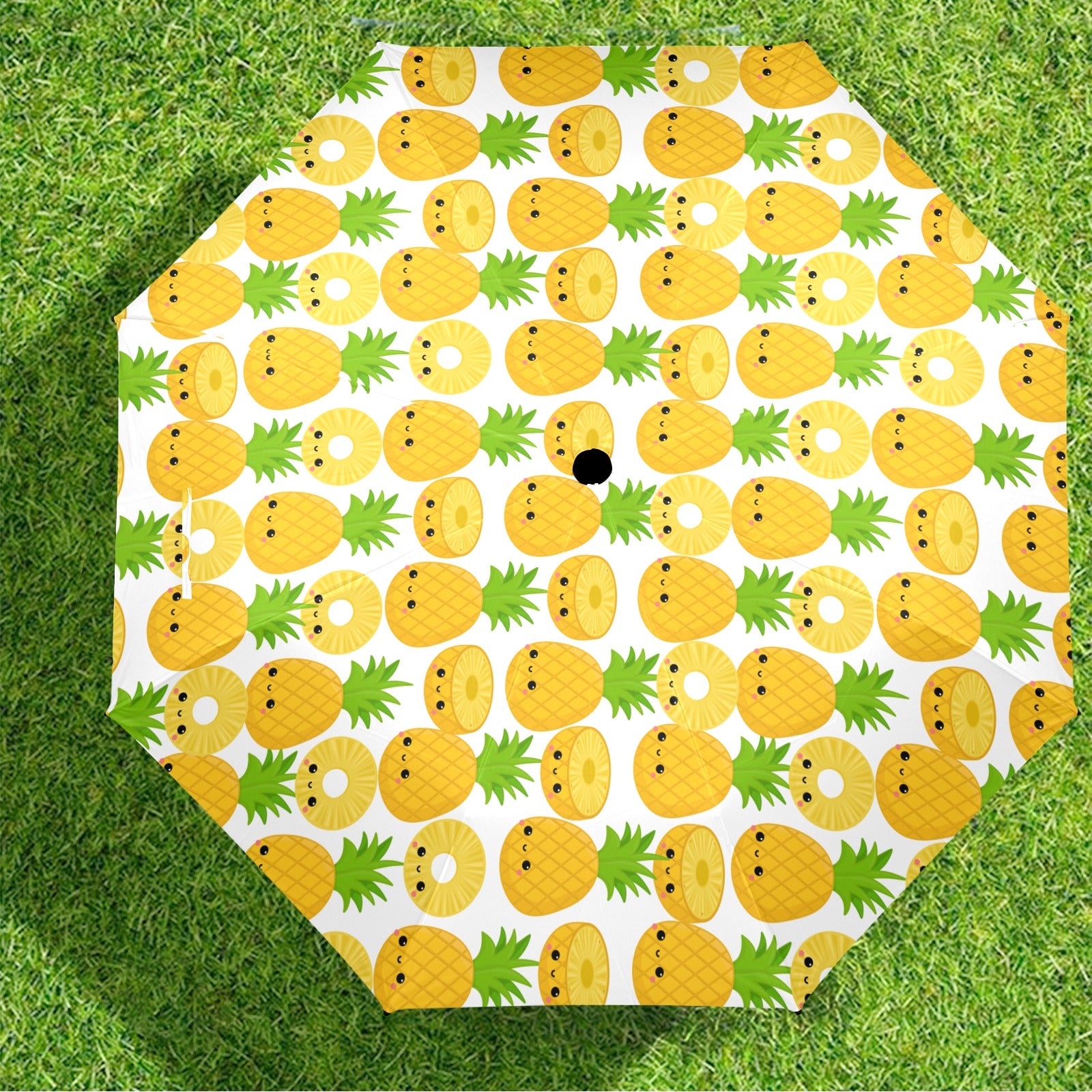 Happy Pineapples - Semi-Automatic Foldable Umbrella (Model U12) Semi-Automatic Foldable Umbrella (U12)