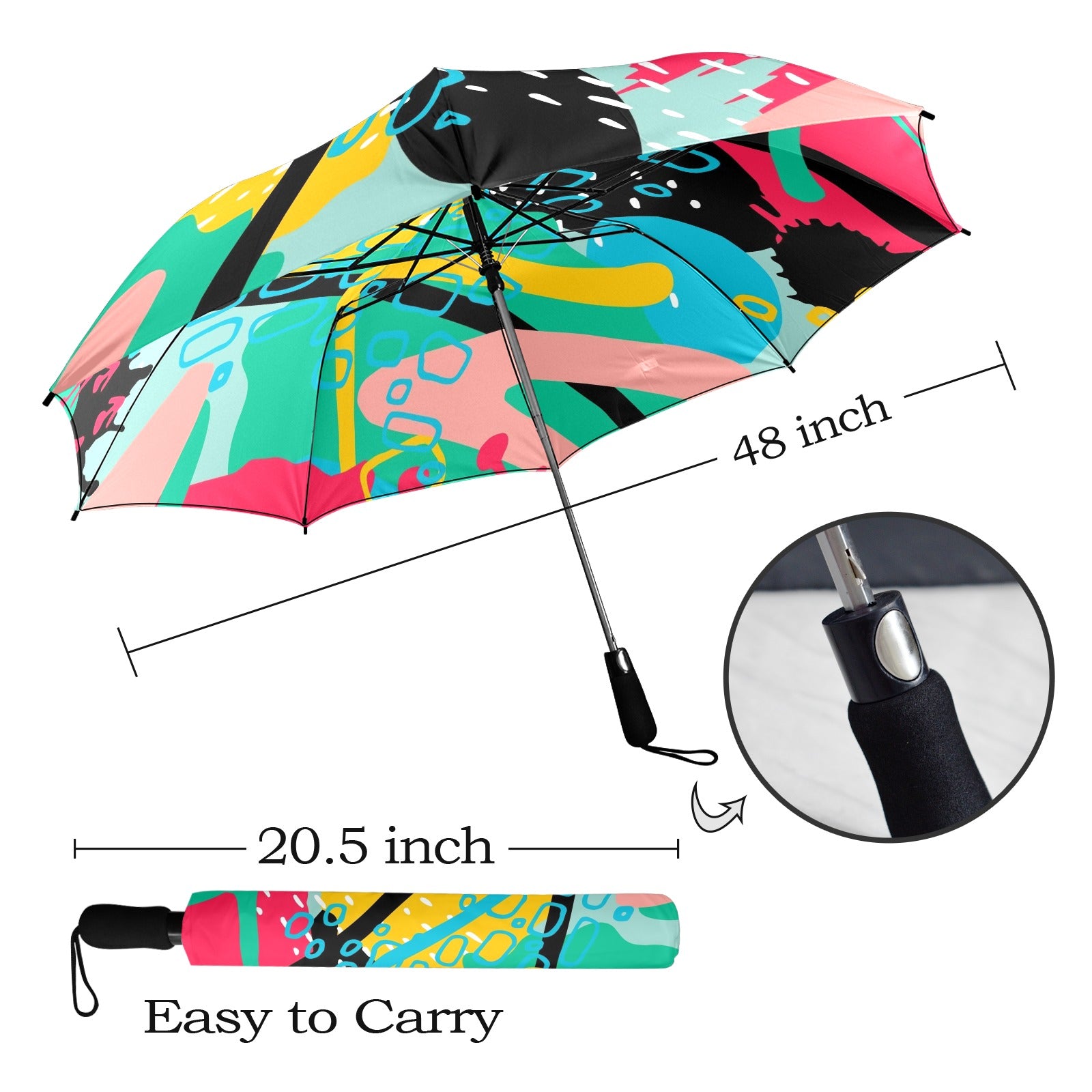 Bright And Colourful - Semi-Automatic Foldable Umbrella (Model U12) Semi-Automatic Foldable Umbrella (U12)