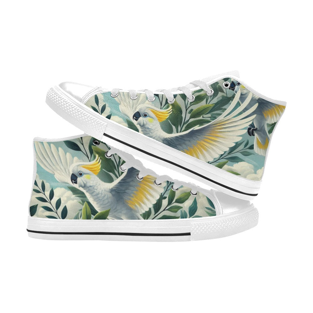 Cockatoo - Women's High Top Canvas Shoes Womens Classic High Top Shoes animal Printed Offshore