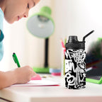 Graffiti - Kids Water Bottle with Chug Lid (12 oz) Kids Water Bottle with Chug Lid Printed Offshore