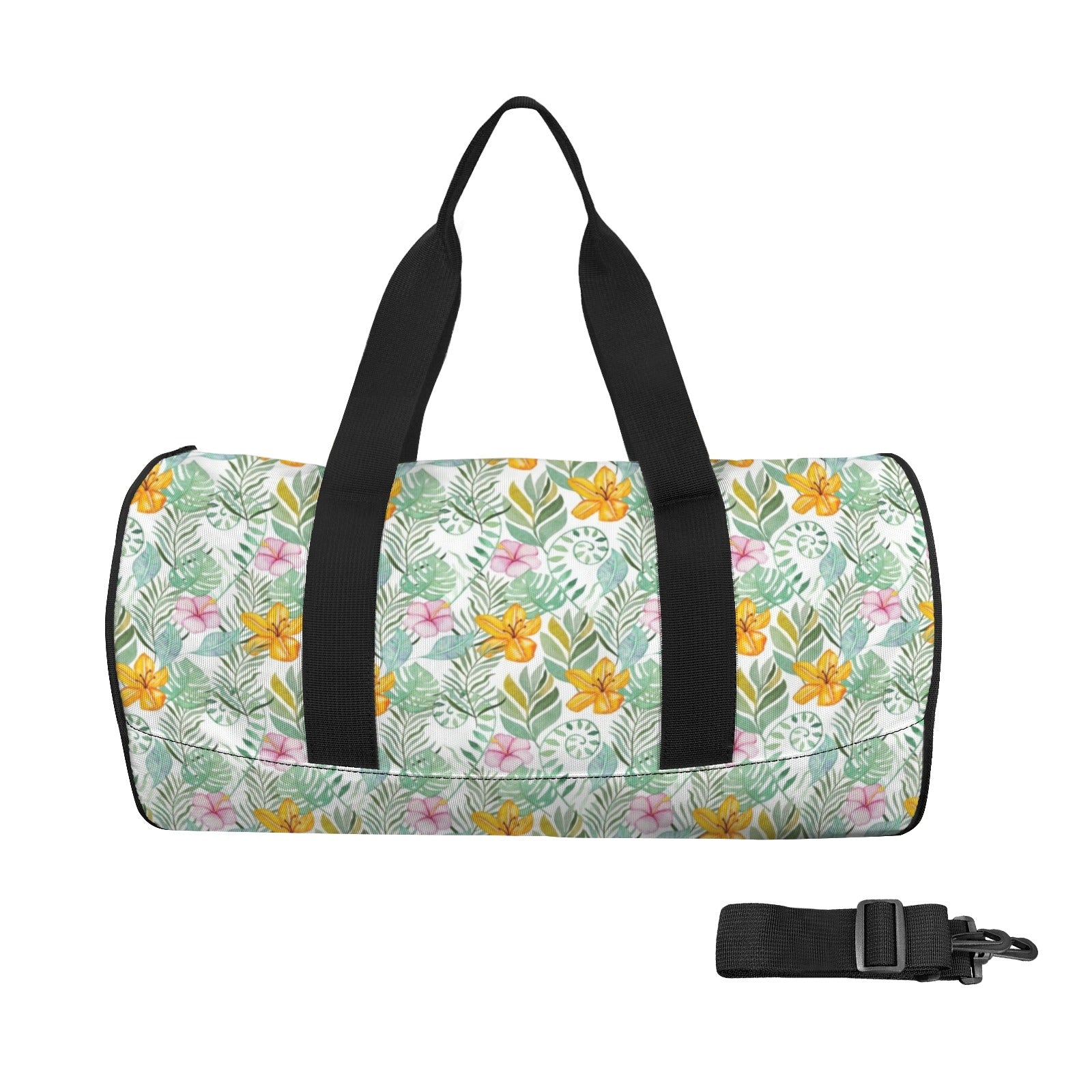 Tropical Flowers And Leaves Duffle Bag one size Duffle Bag Printed Offshore