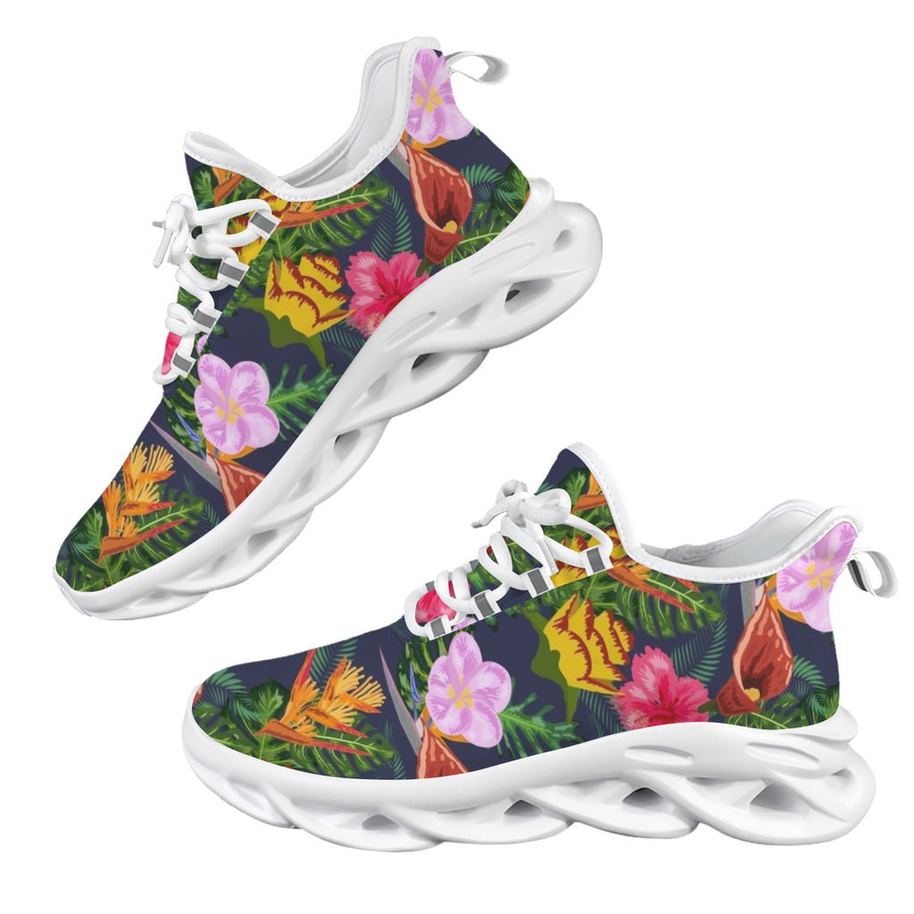 Tropical Floral Women's Twisted Sole Sneakers