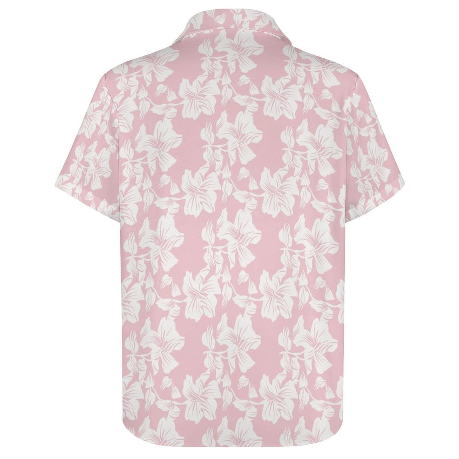 Pink Hawaiian Flower - Women's Short-Sleeve Button Up Shirt