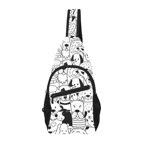 Black And White Dogs - Chest Bag