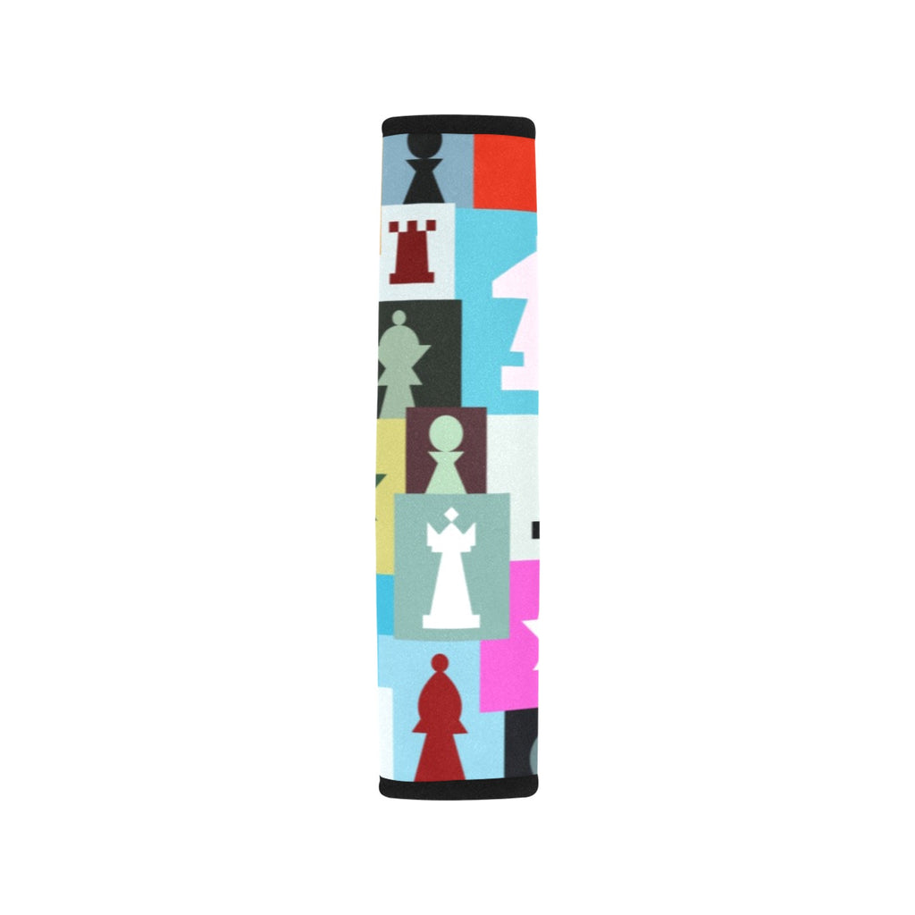 Colourful Chess Car Seat Belt Cover 7''x10'' (Pack of 2) Car Seat Belt Cover 7x10 (Pack of 2) Chess Games Printed Offshore