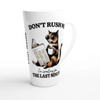 Personalise - Don't Rush Me, Cat - White Latte 17oz Ceramic Mug Personalised Latte Mug animal Globally Fulfilled