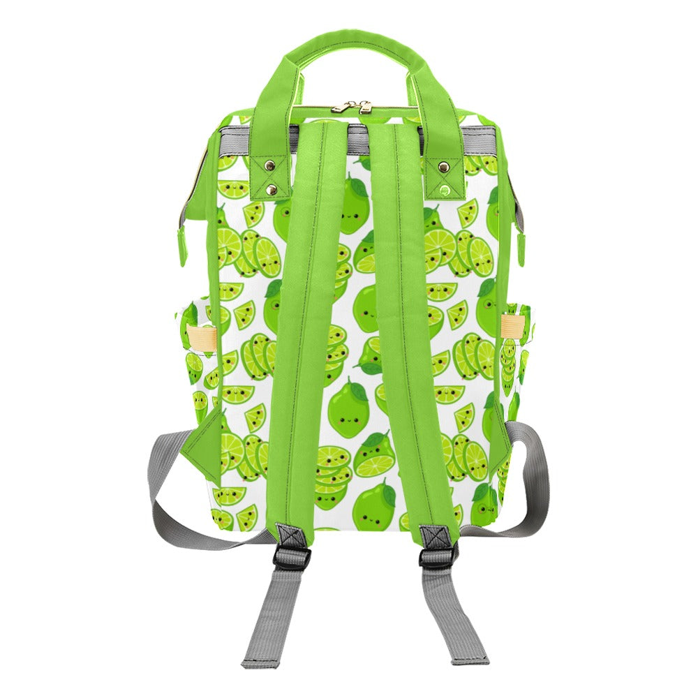 Cute Limes - Multi-Function Backpack, Nappy / Diaper Bag