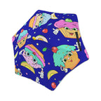 Cute Cartoon Cupcakes Kids Safe Round Corner Umbrella One Size Kids Safe Round Corner Umbrella Food Printed Offshore