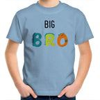 Big Bro, Brother - Kids Youth T-Shirt Carolina Blue Kids Youth T-shirt Printed In Australia