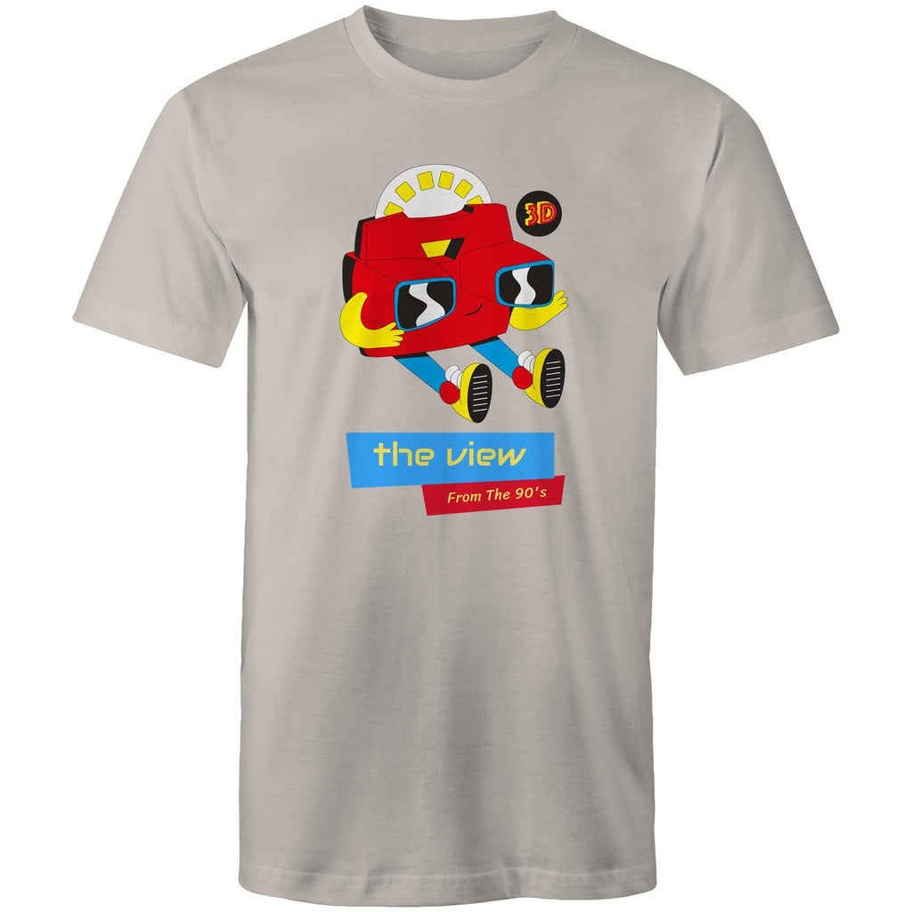 The View From The 90's - Mens T-Shirt Light Grey Mens T-shirt Games Printed In Australia Retro