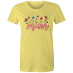 Mum, Flowers And Butterflies - Womens T-shirt