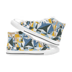 Mosaic - Men's High Top Canvas Shoes