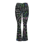 Equations In Green And Pink High Waist Crossover Tummy Control Flare Leggings High Waist Flare Leggings Maths Printed Offshore