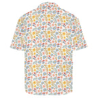Boho Flowers And Leaves Men's Crinkle Hawaiian Shirt