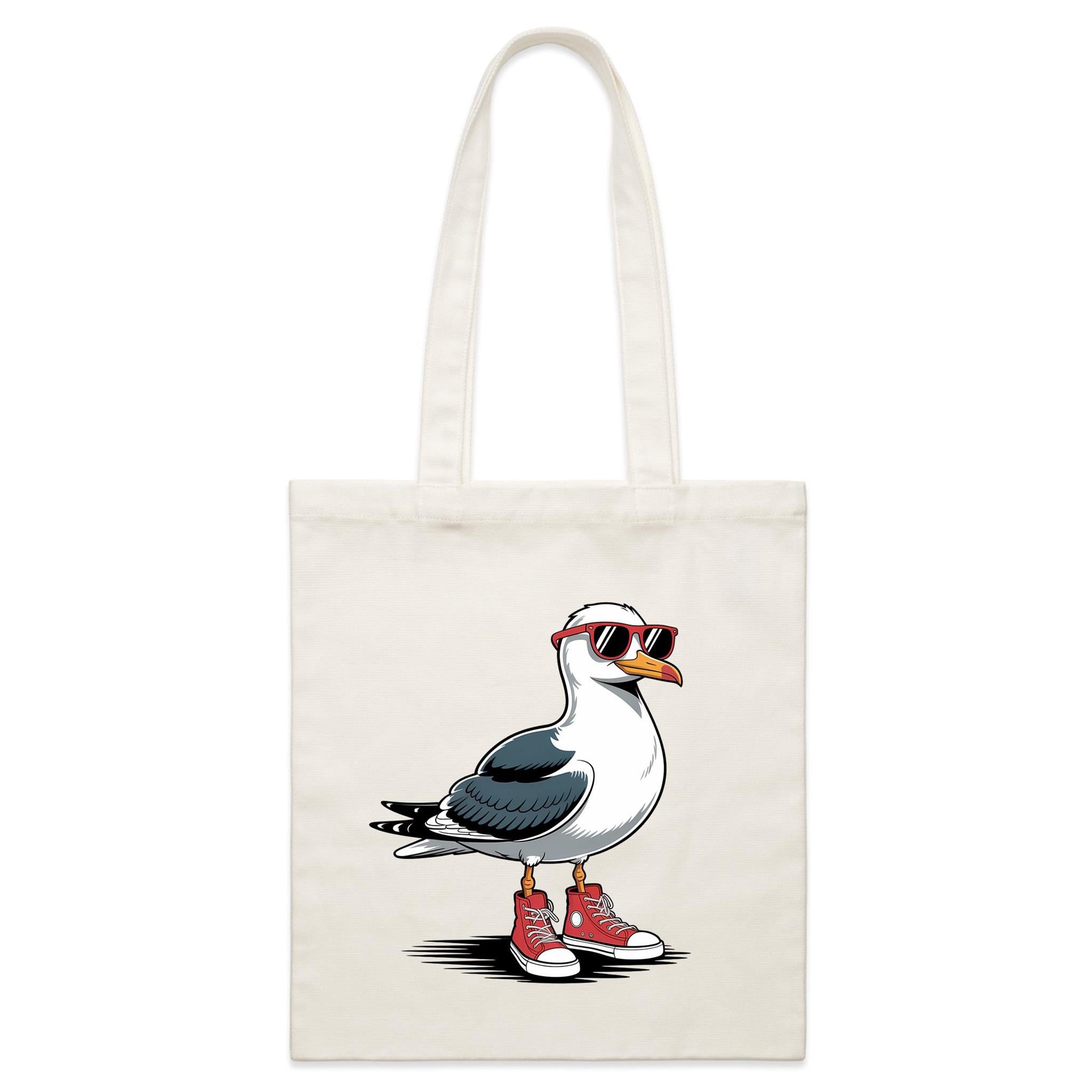 Seagull With Sunglasses And High Tops Parcel Canvas Tote Bag
