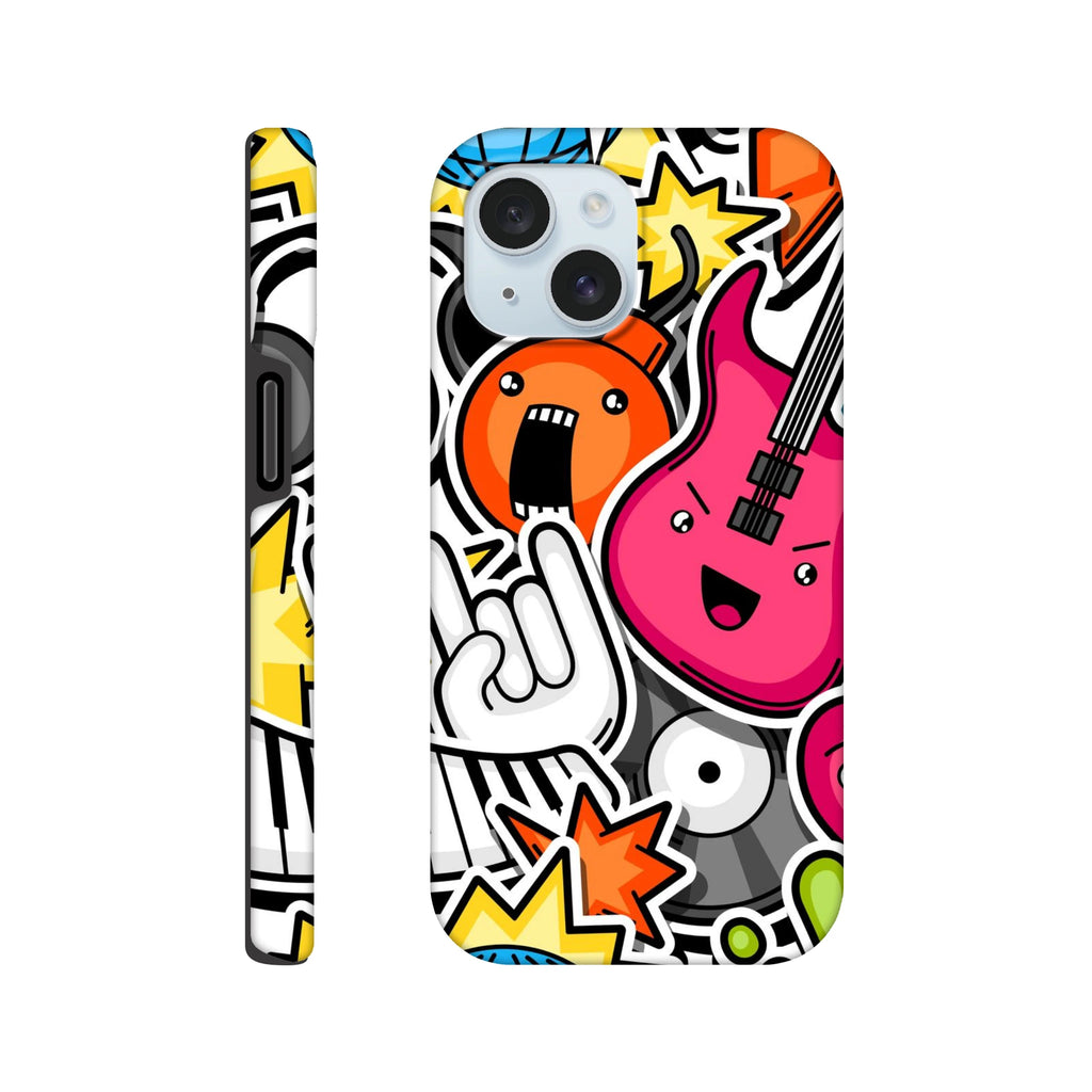 Sticker Music - Apple iPhone Tough case iPhone 15 iPhone Tough Case Globally Fulfilled Music