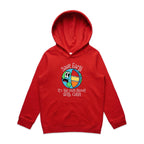 Save Earth, It's The Only Planet With Cake - Kids Hoodie Red Kids Hoodie Printed In Australia