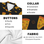 Pizzas Men's Short Sleeve Hawaiian Shirt Men's Hawaiian Shirt (New) Food Printed Offshore