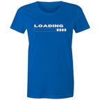 Loading - Womens T-shirt Bright Royal Womens T-shirt Printed In Australia Tech