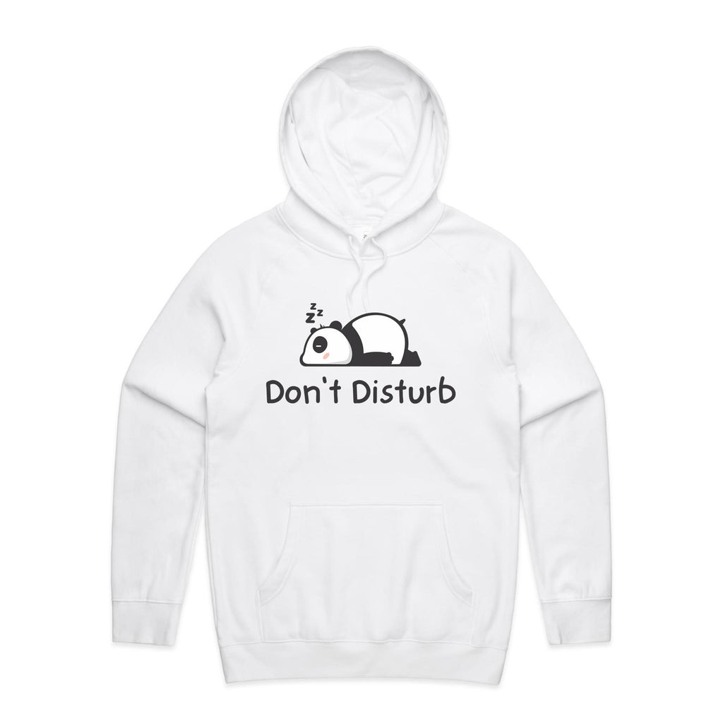 Don't Disturb, Panda - Mens Hoodie White Mens Hoodie animal Printed In Australia