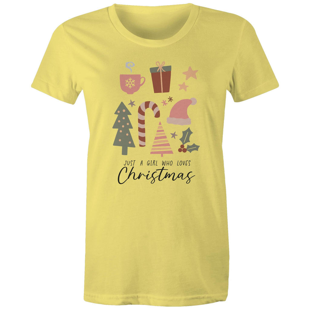 Just A Girl Who Loves Christmas - Womens T-shirt