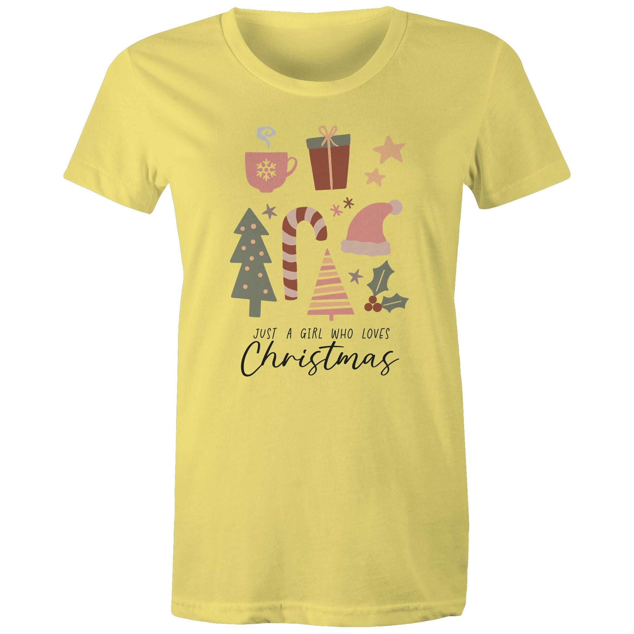 Just A Girl Who Loves Christmas - Womens T-shirt