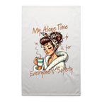 My Alone Time Is For Everyone's Safety AS Colour Tea Towel White One Size Tea Towel Printed In Australia