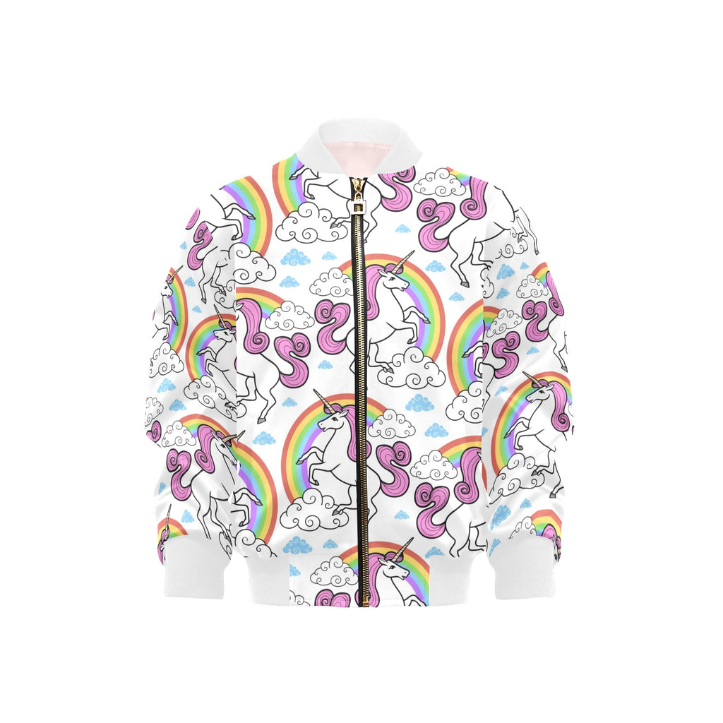 Unicorn Rainbow Kids Bomber Jacket XL Kids Bomber Jacket animal Printed Offshore