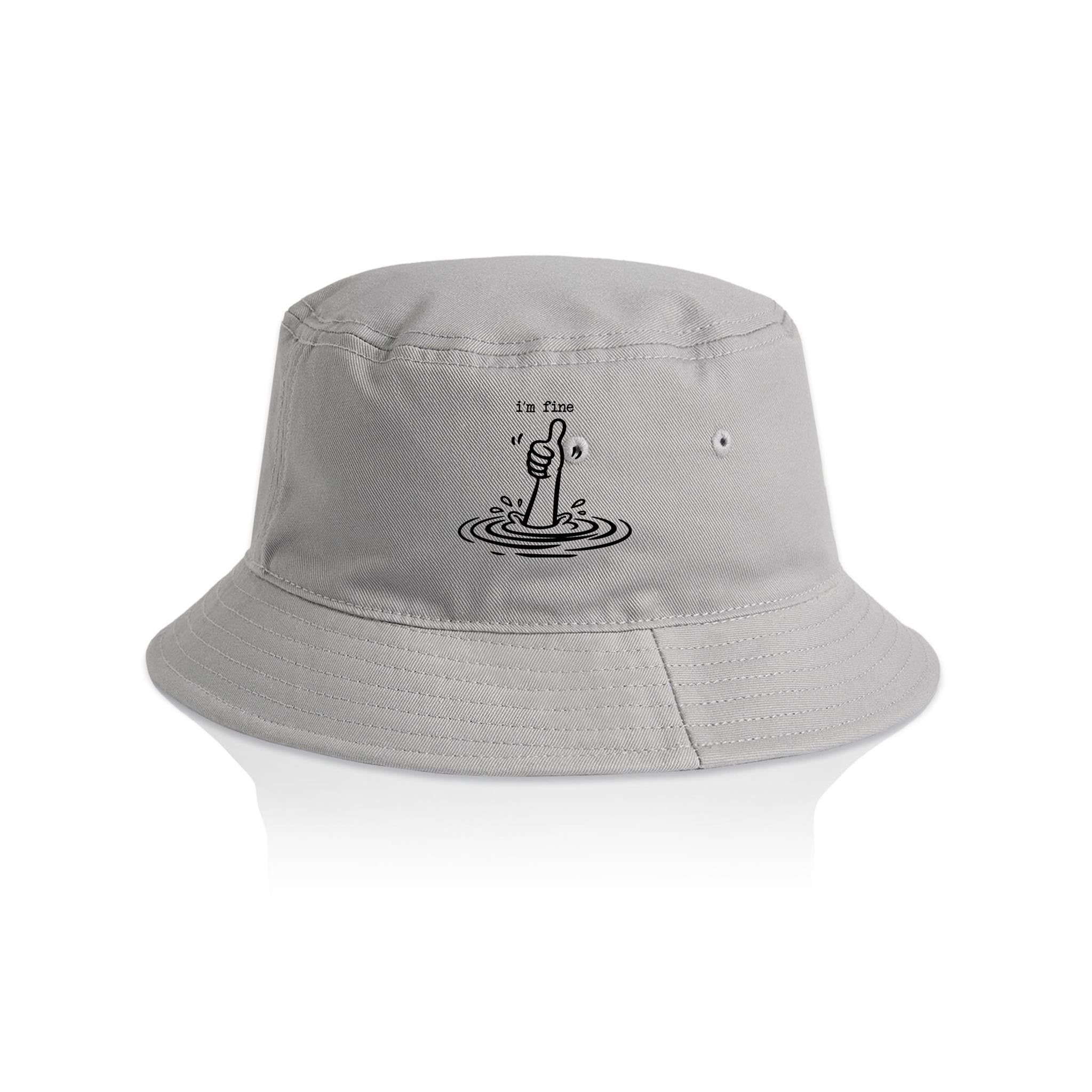 I'm Fine Drowning Thumbs Up AS Colour Bucket Hat