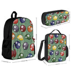 Pool Balls - Three Piece Backpack Set