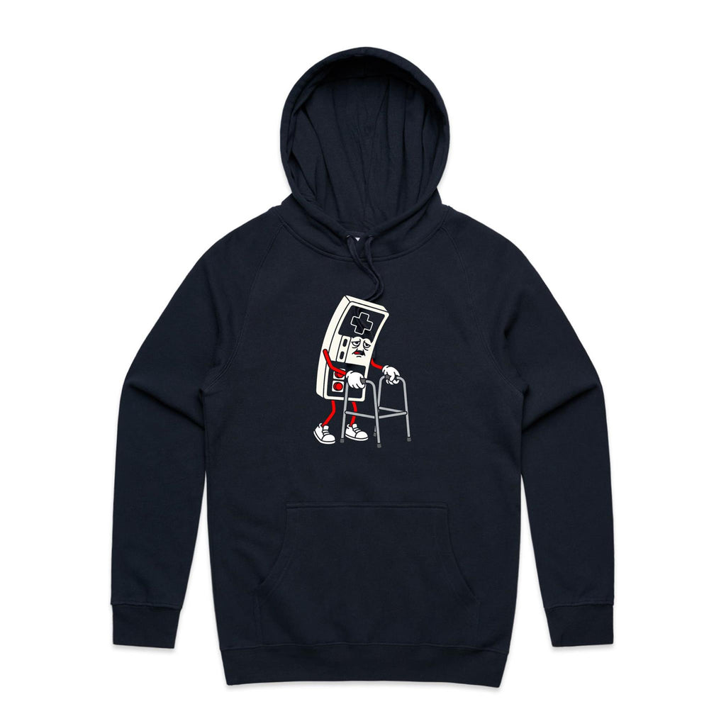 Retro Gamer Men's AS Colour Hoodie Navy Mens Hoodie Games Printed In Australia