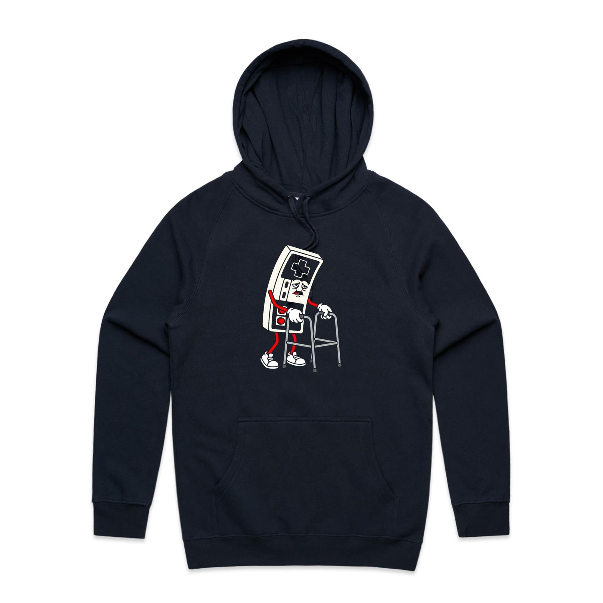 Retro Gamer Men's AS Colour Hoodie Navy Mens Hoodie Games Printed In Australia