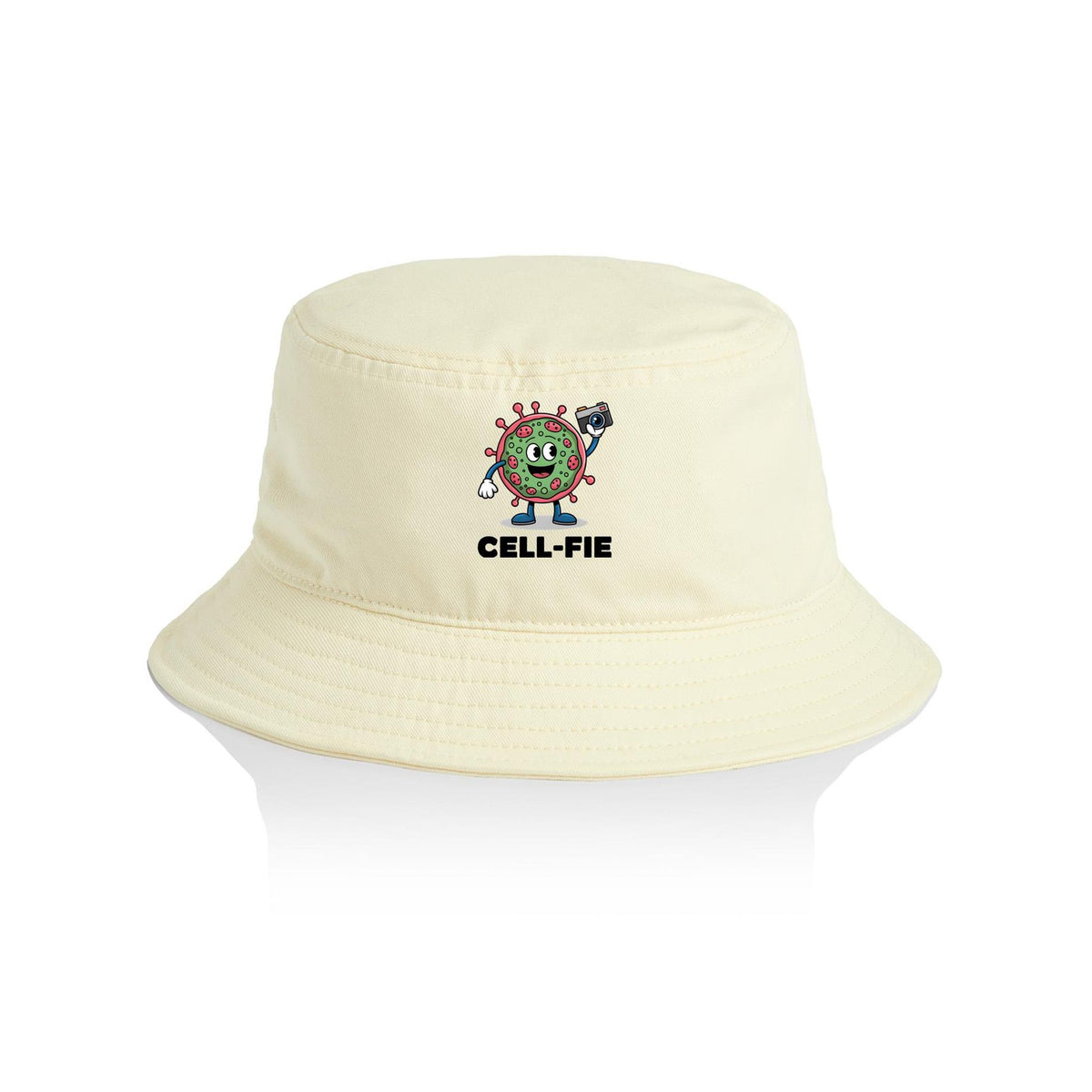 Cell-fie Cell Selfie AS Colour Bucket Hat Butter One Size As Colour Bucket Hat Printed In Australia Science